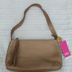 THE SAK Vintage PINK LABEL Antique Gold Metallic Bridget‎ Vintage Handbag NWT